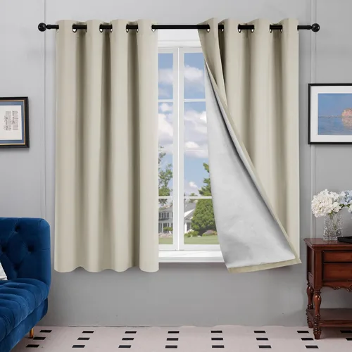 Miniatura 20 de Deconovo - Cortinas opacas para dormitorio con ojales, cortinas sólidas con aislamiento térmico, bloquean el calor, oscurecen la habitación, ahorran