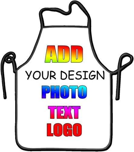 Miniatura 38 de NALAHOME Delantales personalizados para hombres y mujeres delantales personalizados con logotipo de texto fotográfico Negro