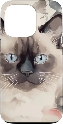 Miniatura 10 de Funda para iPhone 11 Pro Max Ragdoll Cat Roses Flower Watercolor Ragdoll Lover