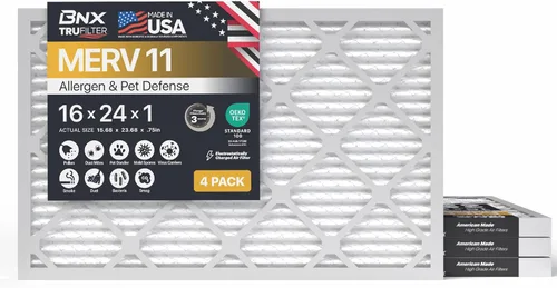 Miniatura 35 de BNX TruFilter - Filtro de aire MERV 11 de 18 x 20 x 1 pulgadas (paquete de 6) – Fabricado en Estados Unidos – Defensa contra Alérgenos Filtro