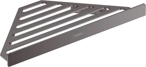 hansgrohe AddStoris 41741340 - Cesta de esquina en cromo negro cepillado, accesorios de 1 pulgada