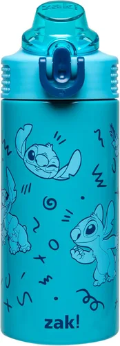 Miniatura 21 de Zak Designs Sage Kids - Botella de agua para la escuela, viajes o en casa, botella de agua de acero inoxidable de 14 onzas con pajilla, asa y tapa