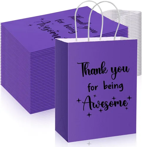 Miniatura 14 de Ctosree 20 bolsas de papel de regalo de agradecimiento para empleados, compañeros de trabajo, colega de trabajo con asas para colega