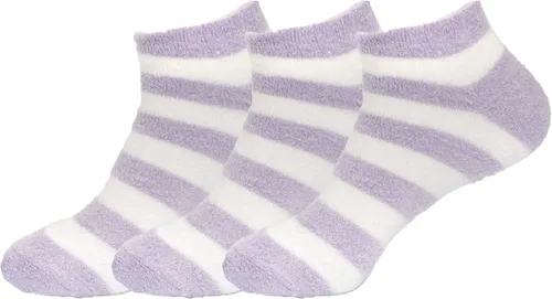 Miniatura 9 de BambooMN Calcetines de spa de nailon mullidos con infusión de aloe para mujer, talla 4-8, aguamarina, 3 pares