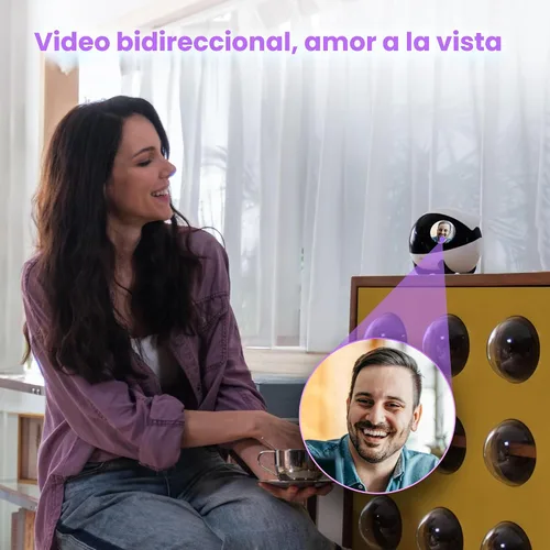 Miniatura 4 de Enabot EBO Air 2 Plus FamilyBot 3K Cámara Doméstica Robot: Cámara para Interior, Robot Acompañante Movible, Video de 2 Vías, Modo de Chat de IA