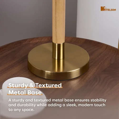Miniatura 5 de Lámpara de noche LED para dormitorio, lámpara de escritorio moderna con interruptor regulable y bombilla, lámpara de mesa de madera para mesita