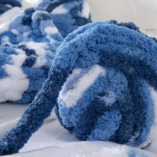 Miniatura 5 de MABOZOO Hilo Grueso Tie Dye para Tejer a Ganchillo Paquete de 8, Hilo de Chenilla Jumbo Esponjoso, Hilo de Felpa Suave Voluminoso, Hilo Gigante