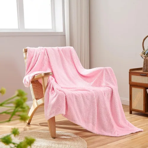 Miniatura 57 de NEWCOSPLAY Manta de Tiro Súper Suave Aqua Franela Sedosa Premium Fleece con Patrón de Hojas Ligera Manta de Cama para Uso en Todas las Estaciones