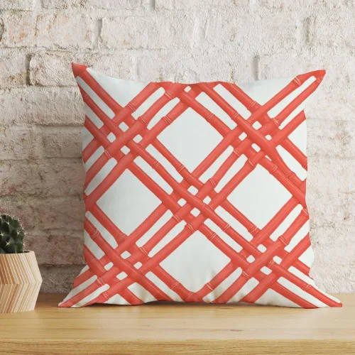 Miniatura 6 de ArogGeld Summer House - Funda de cojín geométrica naranja y roja, fundas de almohada decorativas para el hogar, de doble cara, para sofá