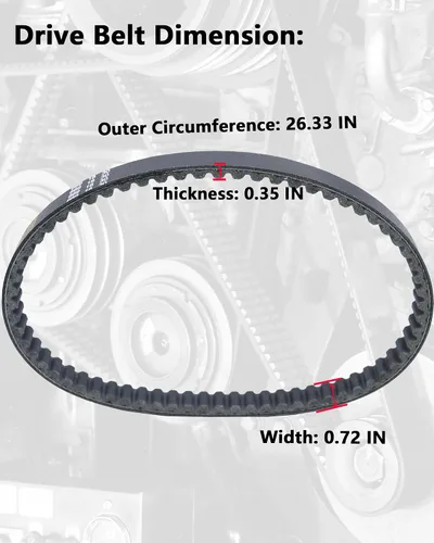 Miniatura 7 de Paquete de 3 correas de transmisión 669 18 30 CVT para 49cc 50cc GY6 139QMB ciclomotor ATV Scooter Go Kart para Taotao Roketa Jonway Vespa Baja Tank