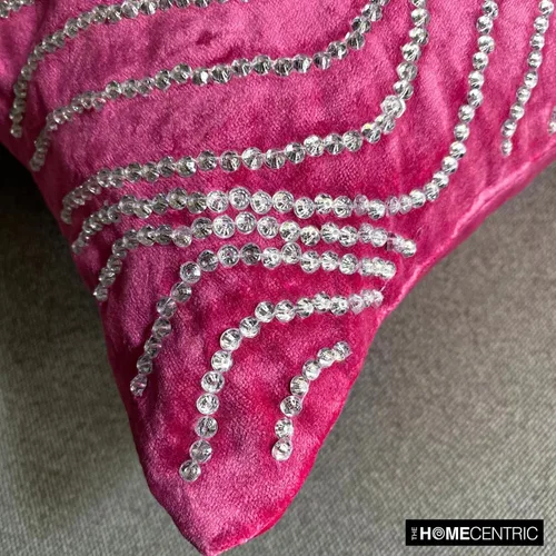 Miniatura 6 de The HomeCentric Juego de 2 fundas de almohada de 20 x 20 pulgadas (19.7 x 19.7 in), color rosa fucsia, funda de almohada cuadrada de terciopelo 13.
