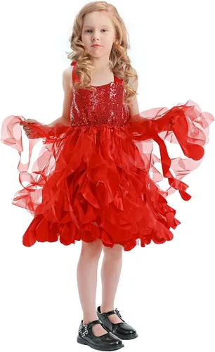 Miniatura 2 de Vestido tutú para niñas, vestido de tul con lentejuelas, vestido de princesa para niñas pequeñas, disfraz de fiesta de cumpleaños brillante