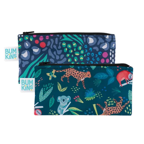 Miniatura 26 de Bumkins Bolsas de aperitivos reutilizables, para el almuerzo escolar de niños y para adultos, tela lavable, bolsa de tela impermeable