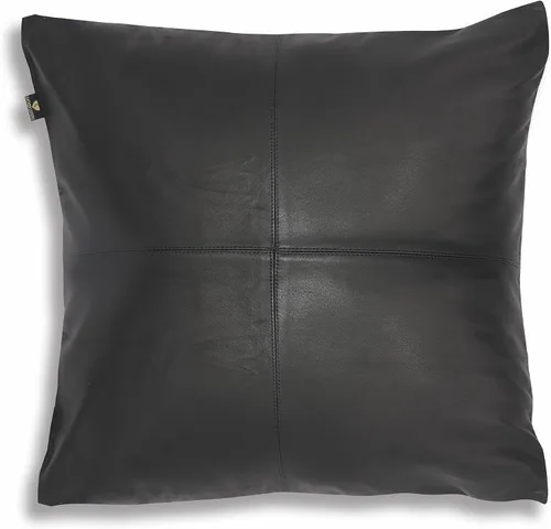Miniatura 18 de LL LEATHER LOVERS Funda de almohada de piel de cordero - Funda de cojín para sofá, fundas decorativas para sala de estar y dormitorio, 20 x 20 Negro