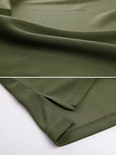Miniatura 6 de MAGCOMSEN Camisas polo para hombre, 3 botones, secado rápido, manga larga, tácticas, camisa de golf