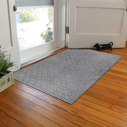 Miniatura 4 de Bungalow Flooring Waterhog - Tapete para puerta, de 3 x 5 pies, fabricado en Estados Unidos, duradero y decorativo, antideslizante