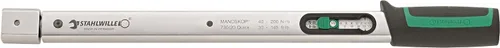 Stahlwille Llave dinamométrica 730, tamaño 20, 40-200Nm, inserto de 0.551x0.709 in, 17.717 in de largo, con soporte para herramientas de inserción,