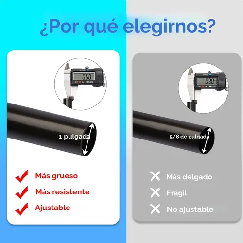 Miniatura 5 de Byondeth - Cortineros para ventanas de 16 a 48 pulgadas o 60 pulgadas, longitud ajustable, 1 pulgada de diámetro, cortinero con remates de aluminio