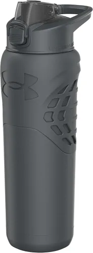 Miniatura 10 de Under Armour 24Oz Stainless Steel Water Bottle, Insulated, Carabiner Easy Carry Hook, Leak Proof, Kids & Adults, All Sports, Gym Azul brisa/Negro