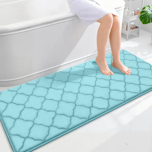 Miniatura 106 de OLANLY Alfombra de Baño de Espuma Viscoelástica de 24 x 16 pulgadas, Ultra Suave y Absorbente, Alfombras de Baño Antideslizantes, Cómodas, Lavables