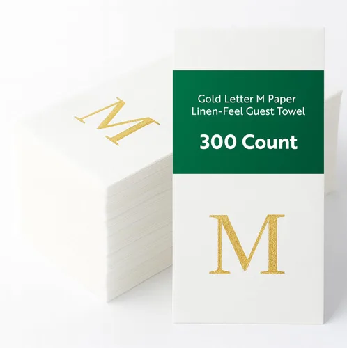 Miniatura 39 de Luxenap Toallas de invitados de tacto de lino de 15.8 X 7.9 pulgadas, 50 toallas de mano con letras - Letra dorada "S", fuente sans serif