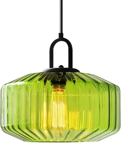 Miniatura 19 de Lámpara colgante enchufable de cristal azul, lámpara colgante dorada de altura ajustable con interruptor de encendido/apagado de cable de 14.7 pies