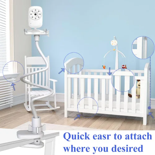Miniatura 3 de Soporte para monitor de bebé compatible con Momcozy, Nanit Pro y Flex Stand, Hellobaby, Blemil, Comfyer BM01, óptica infantil, ANMEATE SM935E, Vava