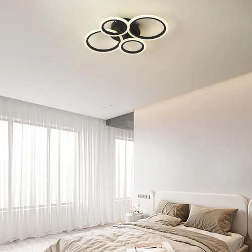 Miniatura 8 de Moderna lámpara LED de techo de 22 pulgadas, 36 W, 3000 lúmenes, 3000 – 6500 K, regulable con control remoto, lámpara de techo empotrada para Negro