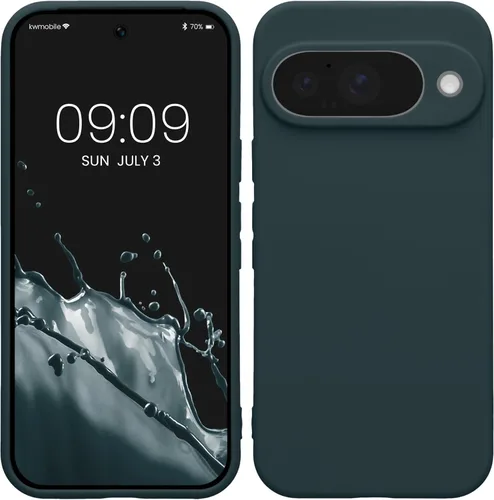 Miniatura 124 de kwmobile Funda compatible con Google Pixel 9 Pro - Funda protectora delgada de TPU para teléfono - Acabado mate suave - Negro mate
