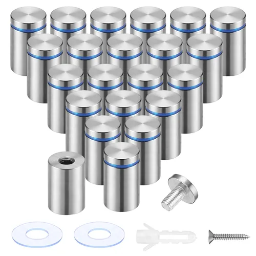 Miniatura 25 de Pelopy 8 Piezas Tornillos Separadores de Letreros Tornillos para Publicidad Acero Inoxidable Soportes Separadores de Pared Clavo de Vidrio Acrílico