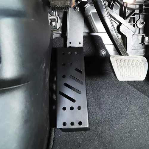 Miniatura 3 de JeCar Reposapiés de acero para pedal muerto compatible con Jeep Wrangler 2018-2023 JL JLU, negro (no compatible con el modelo 4xe)