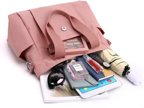Miniatura 5 de Bolso de lona para mujer, bolso cruzado de nailon, bolso de hombro, bolso de hobo, lindo tamaño grande, casual, embrague
