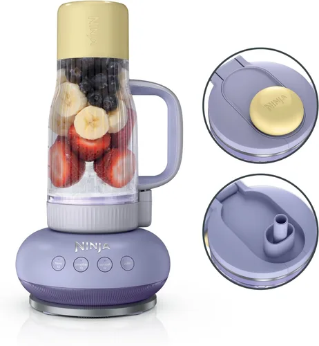 Miniatura 13 de Ninja Blendboss™ Licuadora personal para batidos y bebidas congeladas Taza de viaje de 26 oz con tapa a prueba de fugas, boquilla para beber