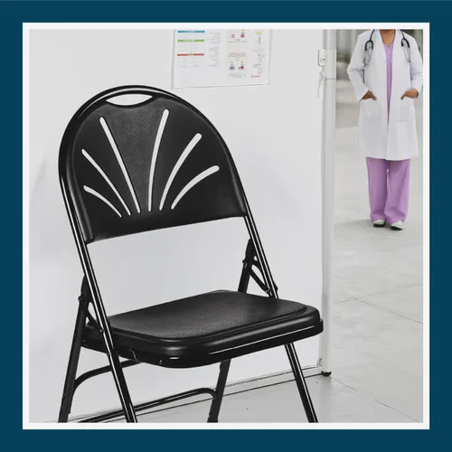 Miniatura 12 de OEF Furnishings OEF1100 Series - Sillas plegables de plástico de alta resistencia, sillas comerciales para eventos con soporte triple y capacidad