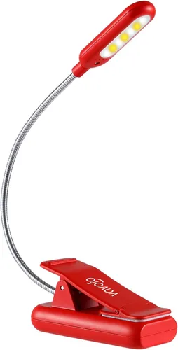 VAVOFO - Luz de lectura recargable para leer en la cama para niños, 7 LED con luz de 9 niveles de blanco cálido y luz diurna, lámpara de cuidado de