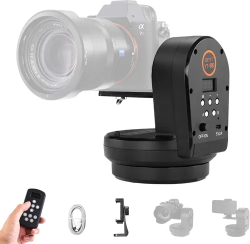 Cabezal de trípode panorámico rotativo motorizado Soonpho M2, cabeza de inclinación con control remoto y clip para teléfono móvil para cámaras DSLR,