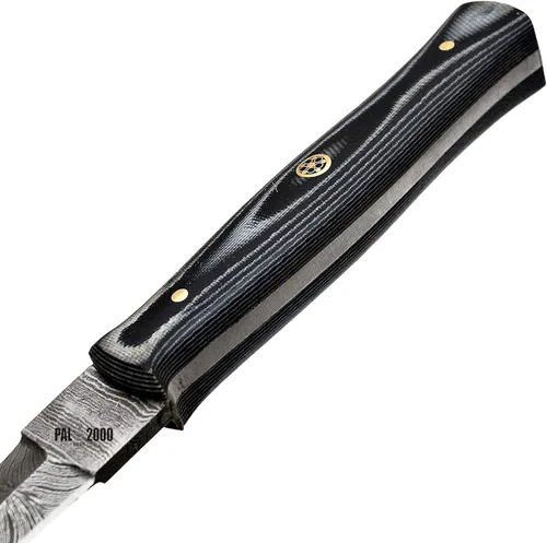 Miniatura 6 de PAL 2000 KNIVES DAM-2055 Cuchillo de caza hecho a mano de acero de Damasco de 8.4 pulgadas - Mango de micarta con funda
