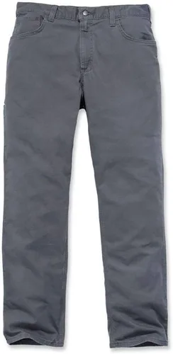 Miniatura 4 de Carhartt Pantalones de trabajo de lona para hombre, con Rugged Flex, corte holgado, con 5 bolsillos