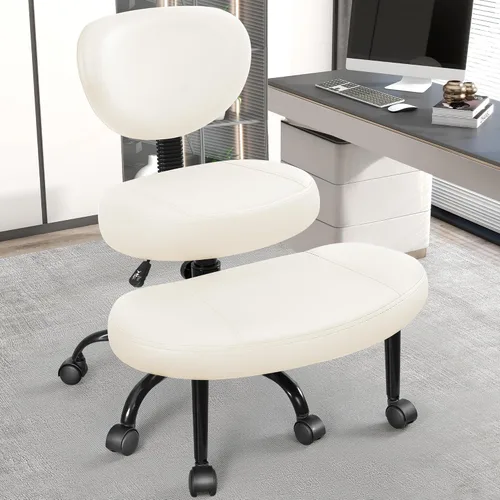 Miniatura 9 de Silla de oficina Criss Cross de Primy - Silla para piernas cruzadas con ruedas para TDAH - Sillas de escritorio en posición de rodillas ergonómicas