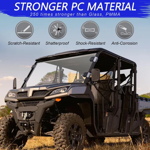 Miniatura 3 de StarknightMT Parabrisas UFORCE 1000 resistente a los arañazos – Parabrisas UFORCE compatible con CFMOTO UFORCE 1000/1000 XL 2019-2025, resistente