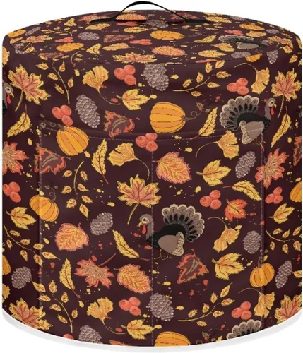 Miniatura 32 de Cubierta antipolvo para olla a presión con estampado floral de pájaros, compatible con 3 cuartos de galón, cubierta antipolvo instantánea duradera