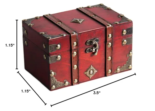 Miniatura 8 de Juego de 6 piezas de sello de cera de madera con cabeza de latón extraíble + 2 asas de madera + caja de cofre del tesoro de madera y cuero