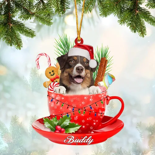 Miniatura 104 de Alaskan Malamute - Adorno acrílico personalizado para perro en taza, adorno de Navidad personalizado para perro 2023, decoración de árbol