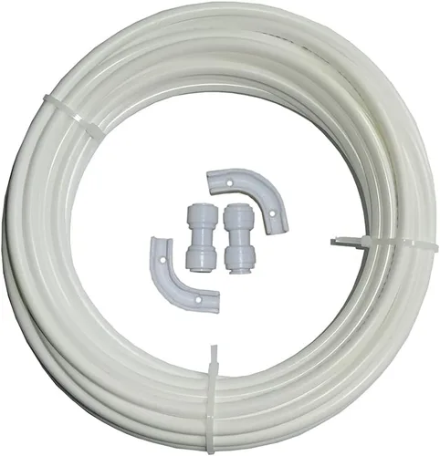 Tubo de 1/4 de pulgada O.D. Longitud del tubo 32.8 pies (32.8 ft) Tubo de filtro de agua RO blanco PE, uso con sistemas de ósmosis inversa, filtros