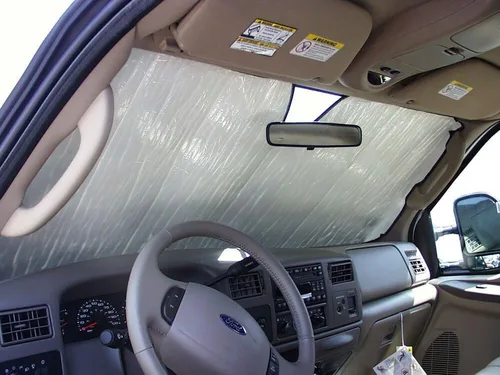 Miniatura 9 de HeatShield, The Original - Parasol para parabrisas, ajuste personalizado para Ford F-250 Super Duty Truck (cabina extendida) 1999-2007 Serie Gold