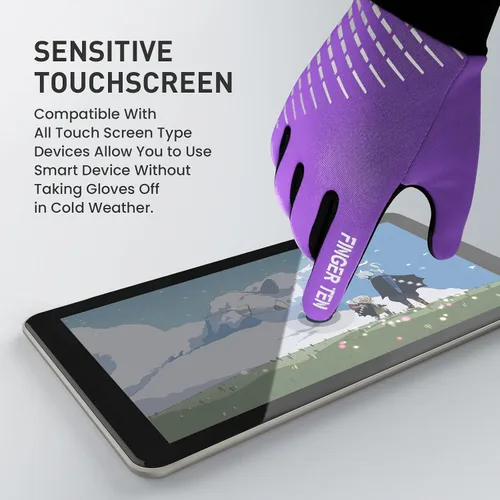 Miniatura 2 de FINGER TEN Guantes de invierno para pantalla táctil para niños y niñas, guantes térmicos para clima frío, guantes ligeros y cálidos para pantalla