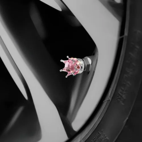 Miniatura 5 de OTOSTAR Tapones para válvula de neumático, paquete de 4 unidades de diamantes de imitación puros hechos a mano para automóvil, bicicleta