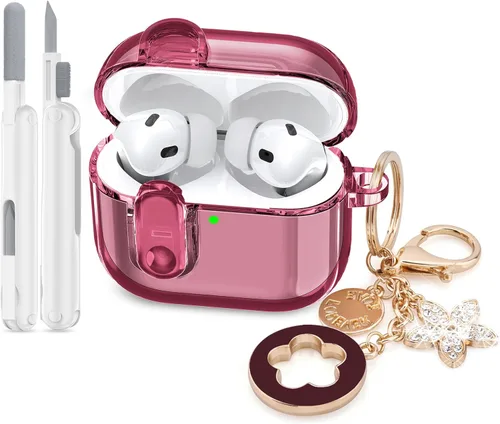 Miniatura 18 de Funda para Apple Airpods iPods Pro 3, fundas transparentes 2025 lindas mujeres, VISOOM Cute Air Pods Pro3 funda transparente para Airpods iPods Pro
