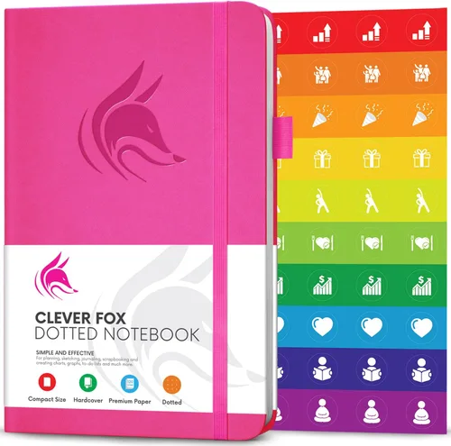 Miniatura 10 de Clever Fox Cuaderno con puntos, diario con páginas numeradas A5 5 x 8.25 pulgadas