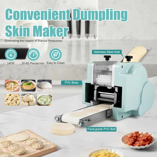 Miniatura 3 de Máquina eléctrica automática de piel de bola de masa hervida 3.1 in 0.35 oz molde comercial Dumpling Skin Machine Electric Wonton Skin Machine